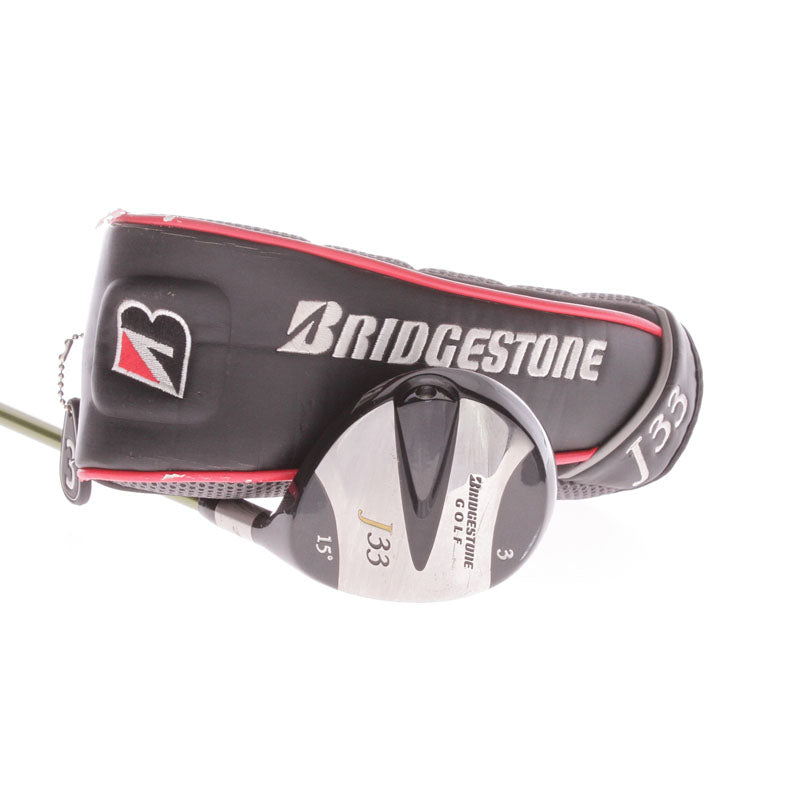 Bridgestone J33 Graphite Men's Right Hand Fairway 3 Wood 15 Degree Stiff - Aldila NV 75 Green