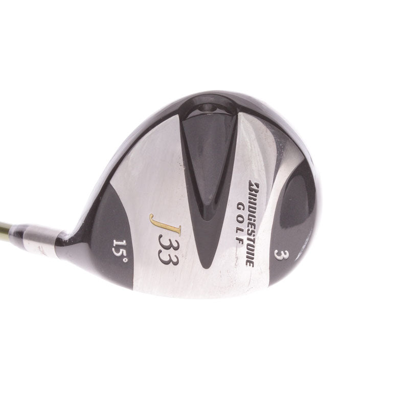 Bridgestone J33 Graphite Men's Right Hand Fairway 3 Wood 15 Degree Stiff - Aldila NV 75 Green