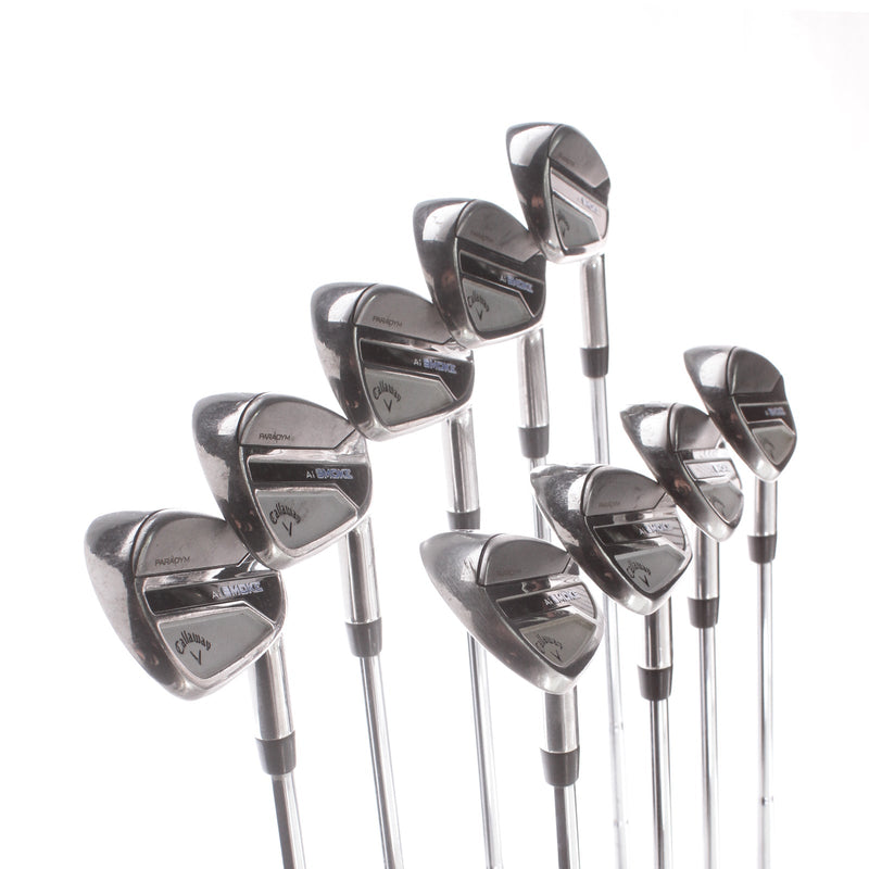 Callaway AI Smoke Steel Mens Right Hand Irons 5-GW+SW 10 Bounce Stiff - Dynamic Gold Mid 115