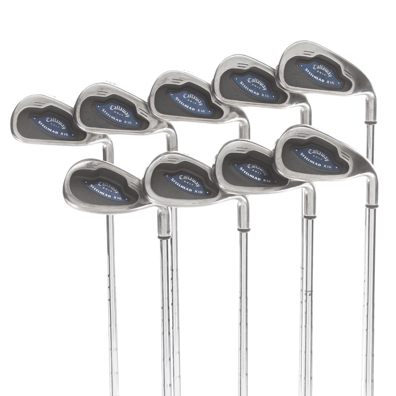 Callaway Steelhead x16 Steel Mens Right Hand Irons 3-SW Senior - Callaway X16 Ultra Lite