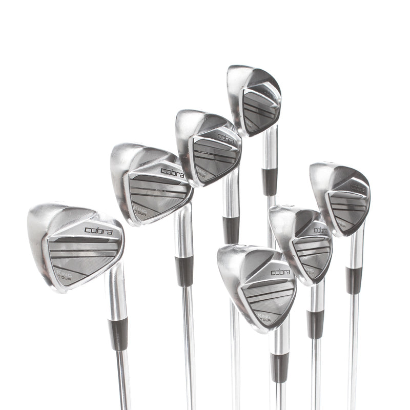 Cobra King Tour Steel Mens Right Hand Irons 4-PW +0.5" Stiff - $-Taper Lite
