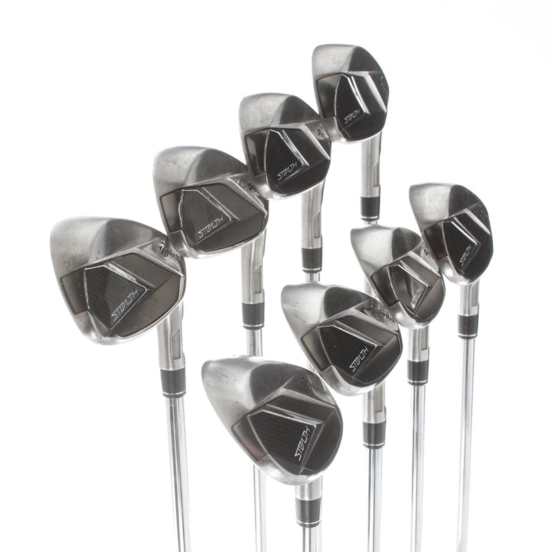 TaylorMade Stealth Steel Mens Right Hand Irons 5-GW+SW Stiff - KBS Max MT 85g