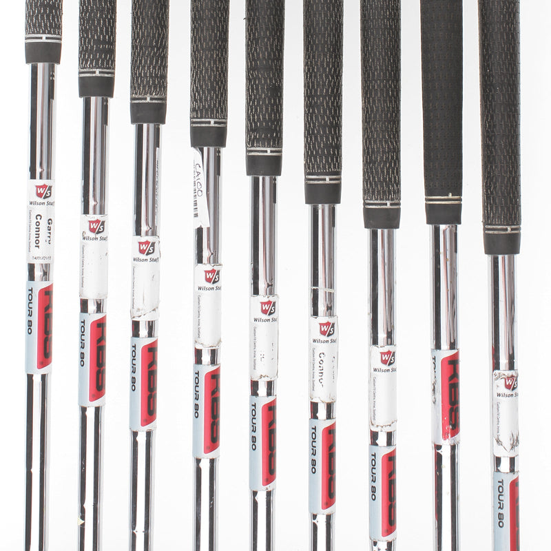 Wilson D-7 Steel Mens Right Hand Irons4-PW-AW-SW Regular - KBS 80g