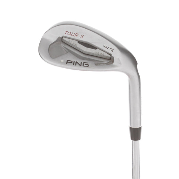 Ping Tour-S Steel Mens Right Hand Lob Wedge White Dot 58* 3* Upright Wedge Flex - Ping Steel