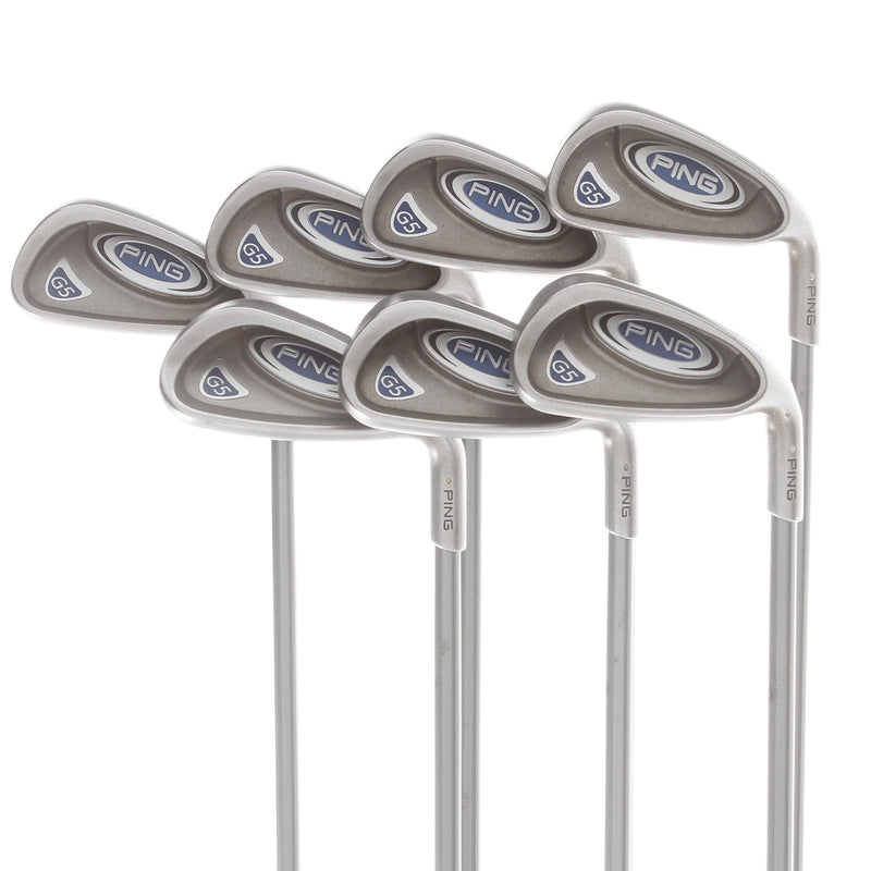 Ping G5 Graphite Mens Right Hand Irons 5-SW White Dot 3* Upright Senior - TFC100