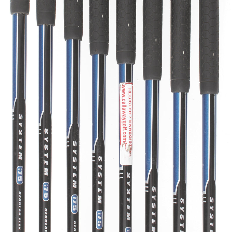 Callaway X18 Graphite Mens Right Hand Irons 4-SW Regular - Callaway system 75g