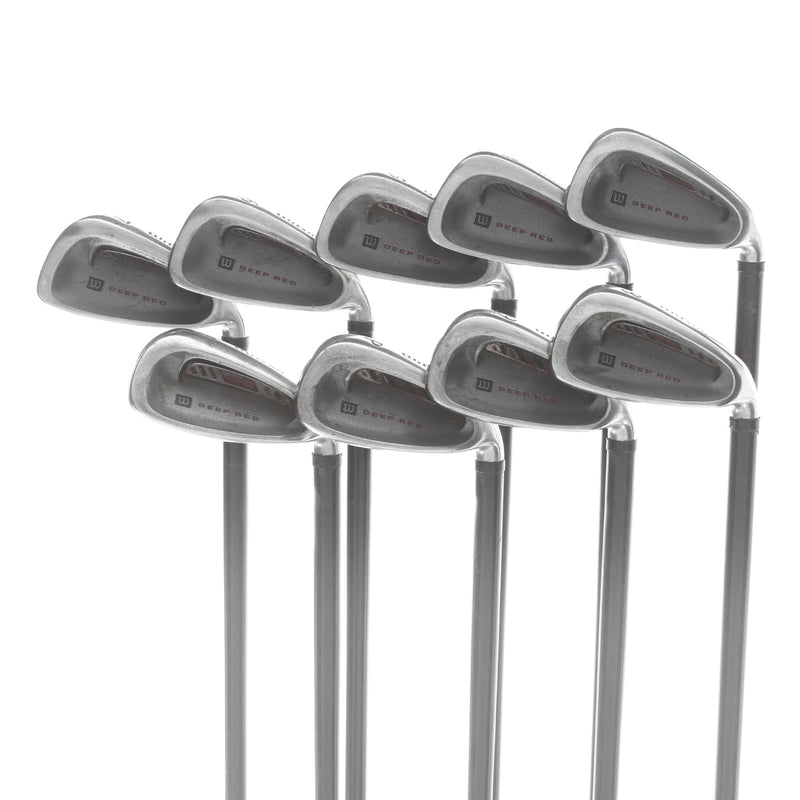 Wilson Deep Red Graphite Mens Right Hand Irons 3-SW Regular - Try-Ply