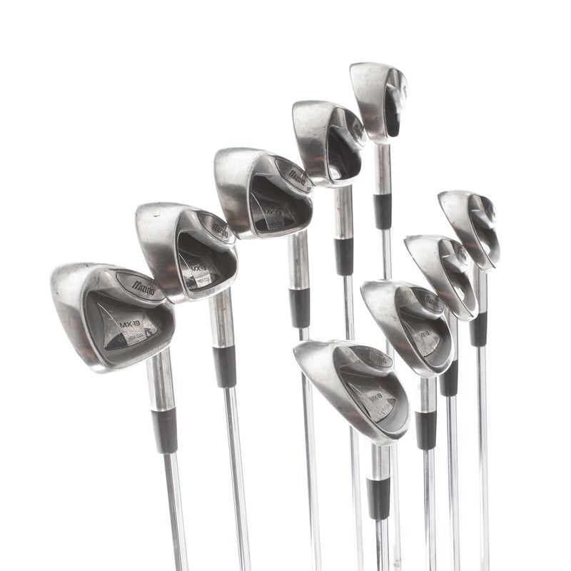 Mizuno MX-19 Steel Mens Right Hand Irons 3-SW Uniflex - Mizuno TT DF