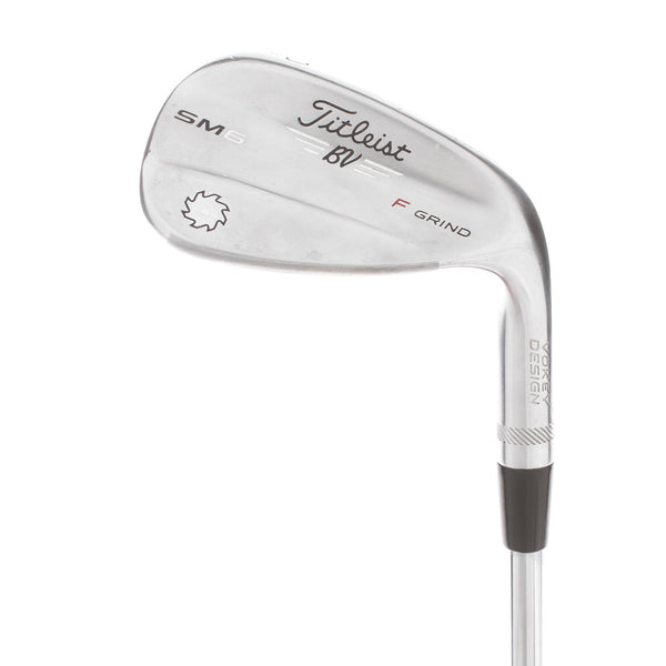Titleist Vokey SM6 Chrome Steel Mens Right Hand Approach Wedge 50* 8 Bounce F Grind Wedge Flex - Vokey Wedge