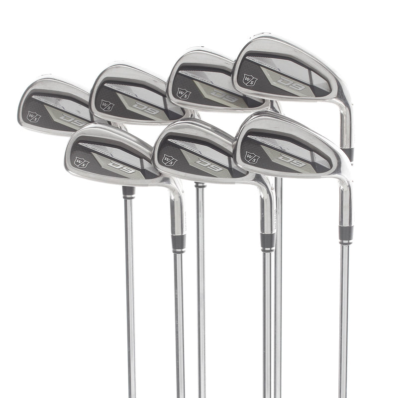 Wilson D-9 Steel Mens Right Hand Irons 6-pw-AW-GW-SW Regular - KBS Max Ultralite