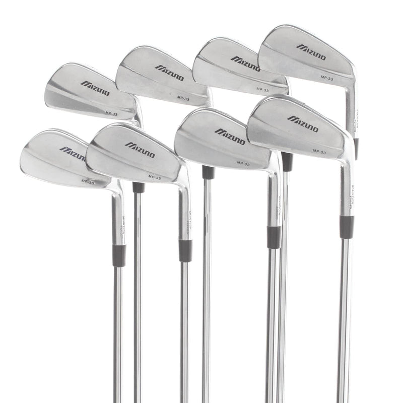 Mizuno MP-33 Steel Mens Right Hand Irons 3-PW Stiff - AMT White
