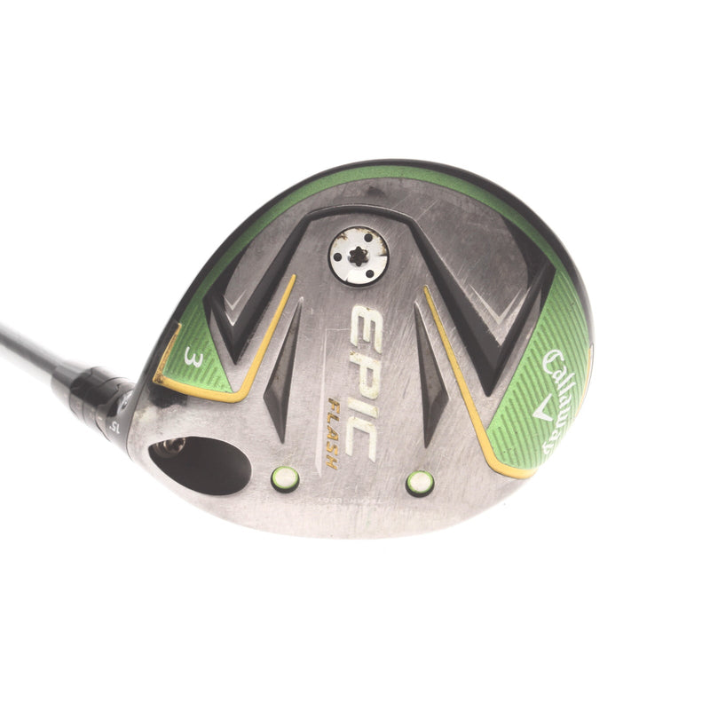 Callaway Epic Flash Graphite Mens Right Hand Fairway 3 Wood 15* Stiff - Project X Even Flow