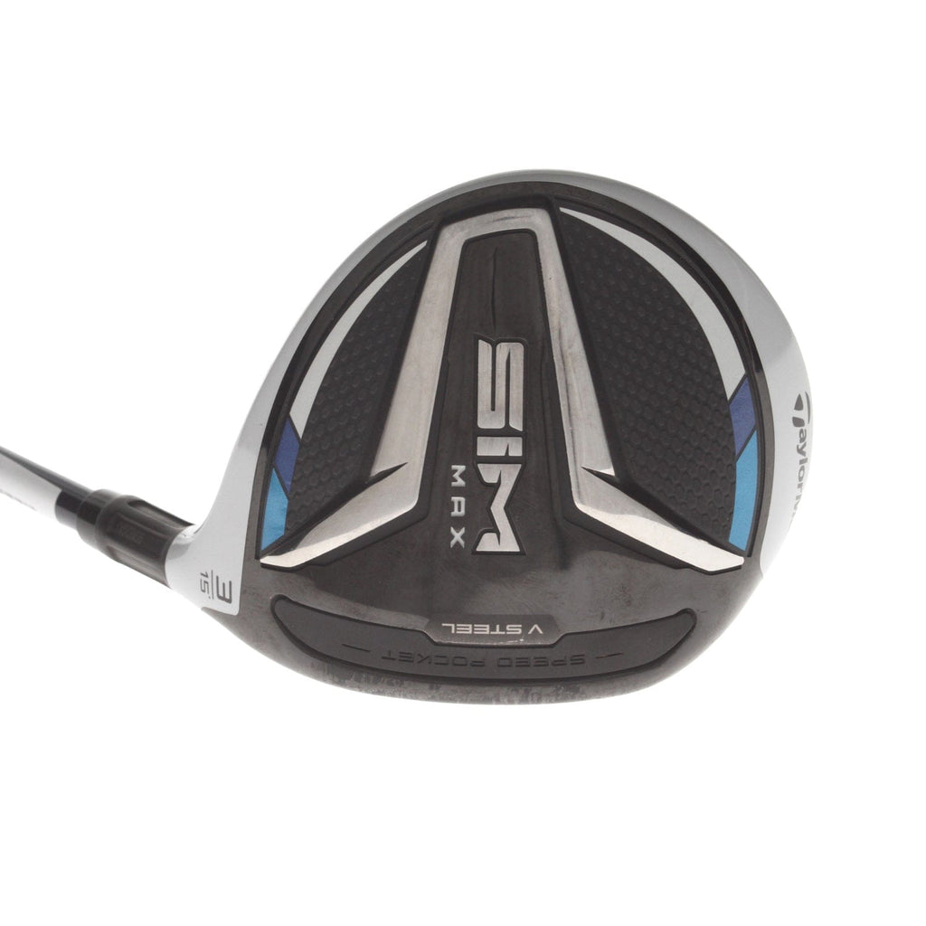 TaylorMade Sim Max Graphite Mens Right Hand Fairway 3 Wood 15* Stiff -