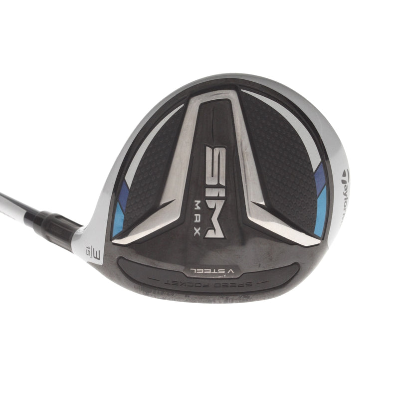 TaylorMade Sim Max Graphite Mens Right Hand Fairway 3 Wood 15* Stiff - Ventus Blue