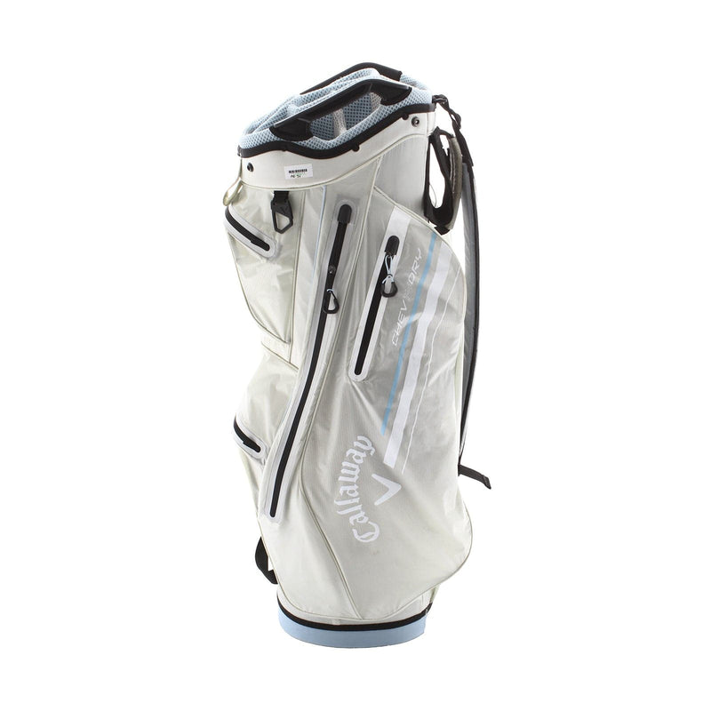 Callaway Chev 14 Dry Cart Bag - Cream/White/Blue