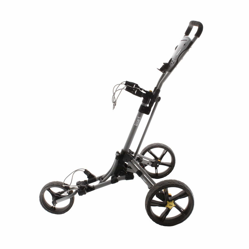 iCart GO 3-Wheel Push/Pull Trolley - Silver/Yellow
