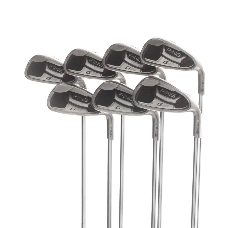Ping G-20 Steel Mens Right Hand Irons 4-PW Gold Dot 1* Upright Regular - CFS
