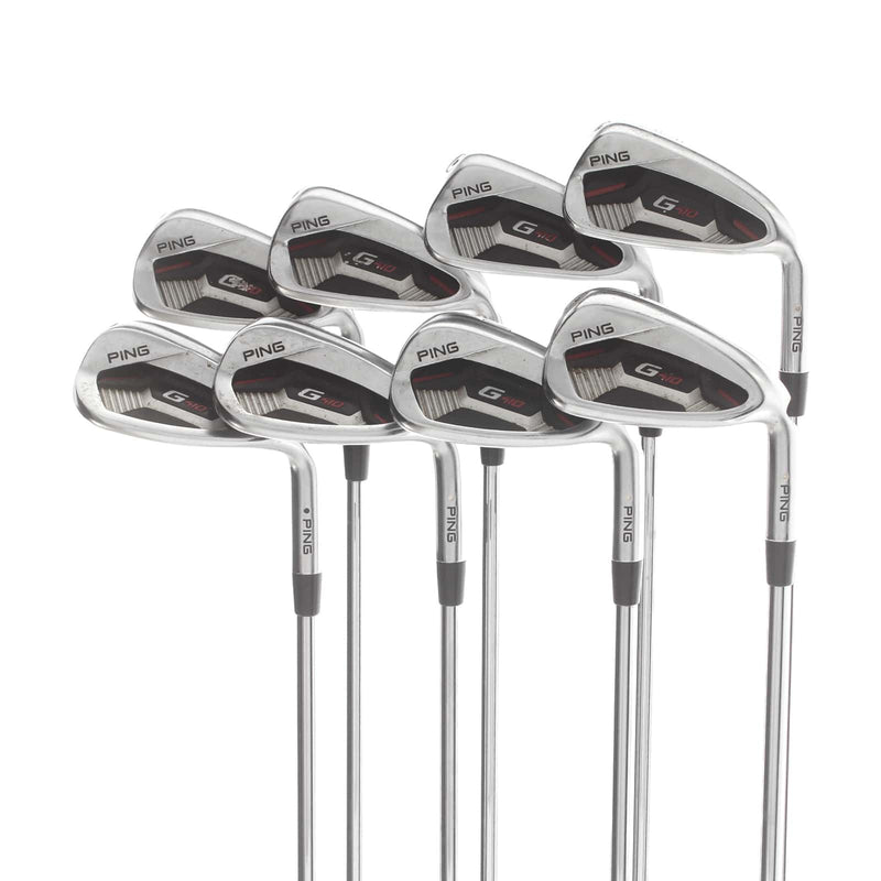 Ping G410 Steel Mens Right Hand Irons 5-SW Stiff - Ping AWT 2.0