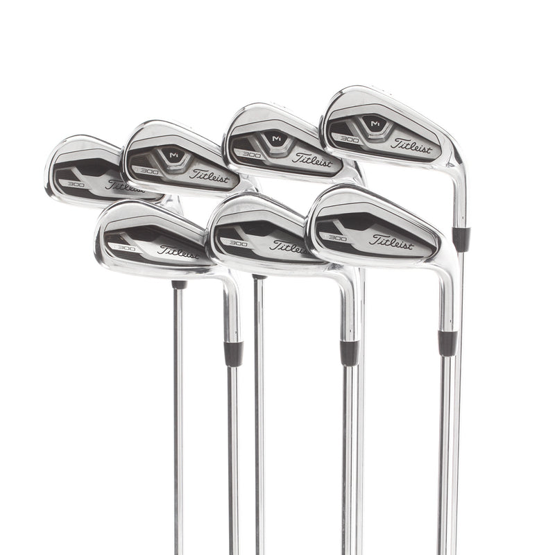 Titleist T300 Steel Mens Right Hand Irons 5-GW Stiff - AMT Black