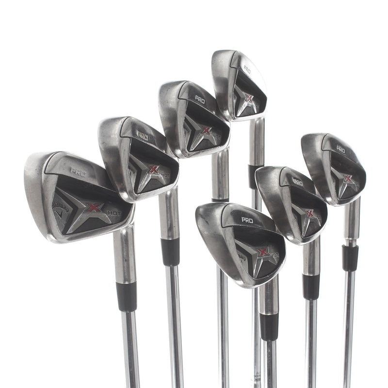 Callaway Pro Hot Steel Mens Right Hand Irons 4-PW Extra Stiff - Dynamic Gold