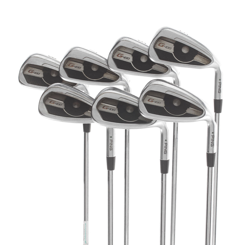 Ping G-400 Steel Mens Right Hand Irons 5-GW Green Dot Stiff - Modus Tour 105g