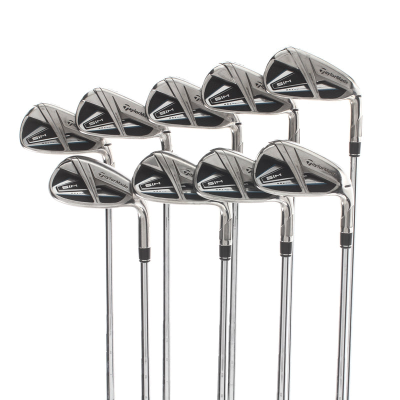 TaylorMade Sim Max Steel Mens Right Hand 4-Pw-Uw-Sw Stiff - KBS Tour90