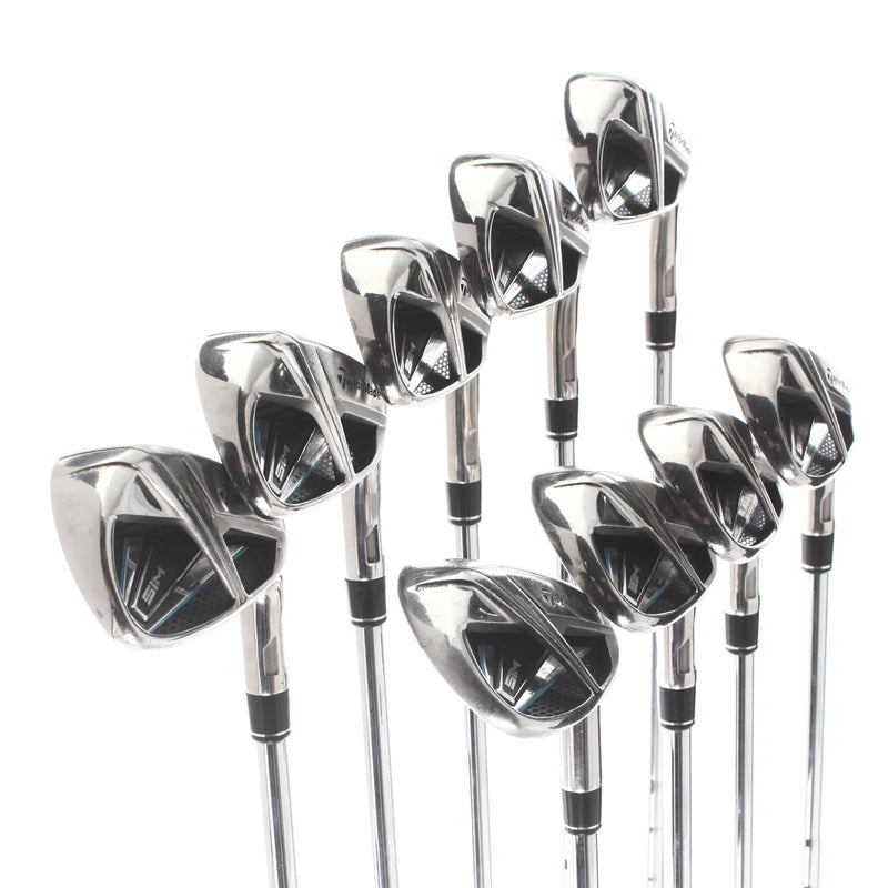 TaylorMade Sim Max Steel Mens Right Hand 4-Pw-Uw-Sw Stiff - KBS Tour90