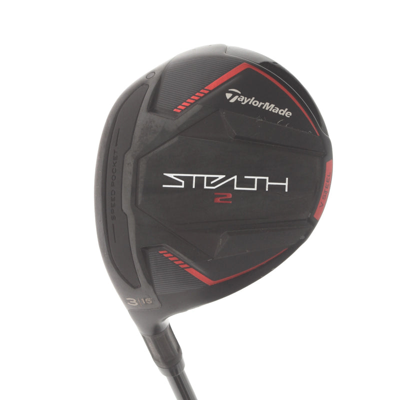 TaylorMade Stealth 2 Graphite Mens Left Hand Fairway 3 Wood 15* Regular - Fujikura Ventus TR Red 5