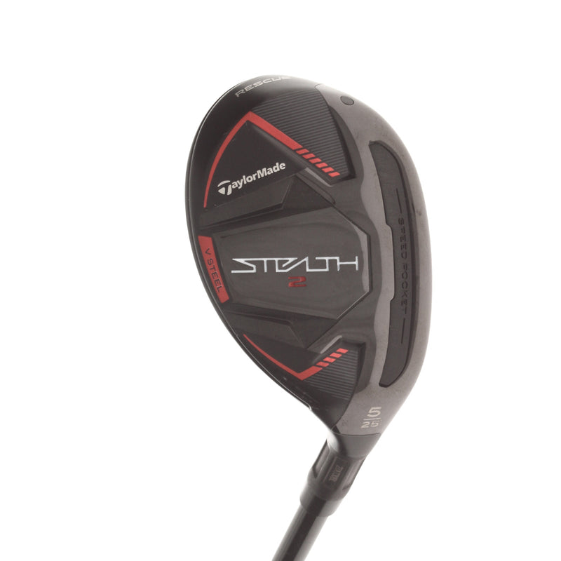 TaylorMade Stealth 2 Rescue Graphite Mens Right Hand 5 Hybrid 25* Senior - Fujikura Ventus TR Red HB 5