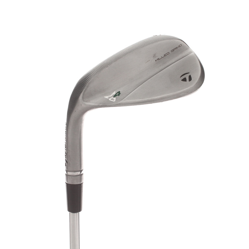 TaylorMade Milled Grind 4 Chrome Steel Mens Left Hand Sand Wedge 56* 12 Bounce SB Grind Wedge - True Temper Dynamic Gold 115 Tour Issue