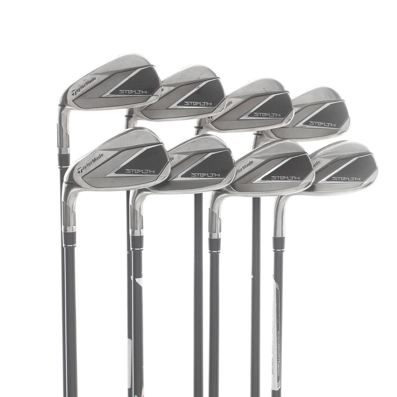 TaylorMade Stealth Graphite Mens Left Hand Irons 5-SW Regular - Fujikura Ventus Red 6