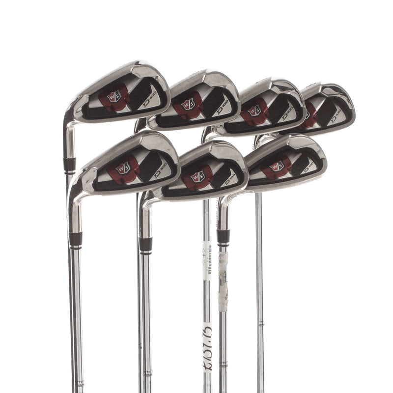 Wilson D100 Steel Mens Left Hand Irons 5-SW Uniflex - Wilson SL85