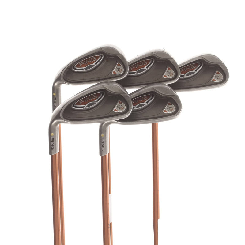 Ping G10 Graphite Mens Left Hand Irons 6-PW Yellow Dot 1.5* Upright Soft Regular - Ping TFC 129