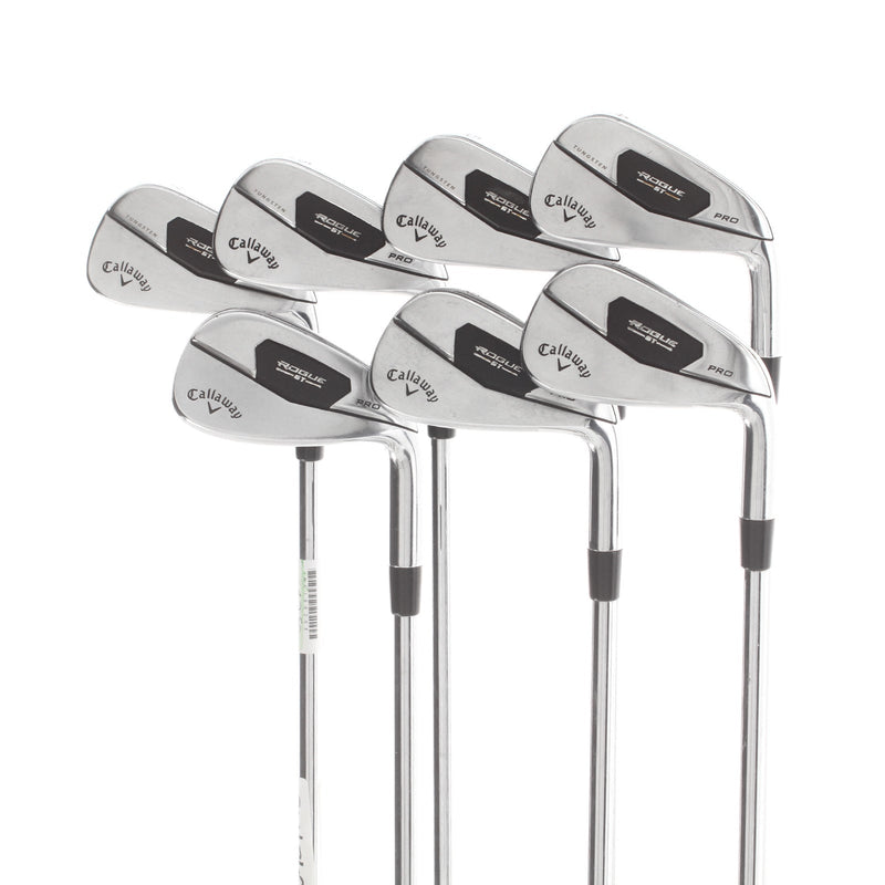 Callaway Rogue ST Pro Steel Mens Right Hand Irons 4-PW Stiff - Project X Rifle Tour Flighted 105g 6.0