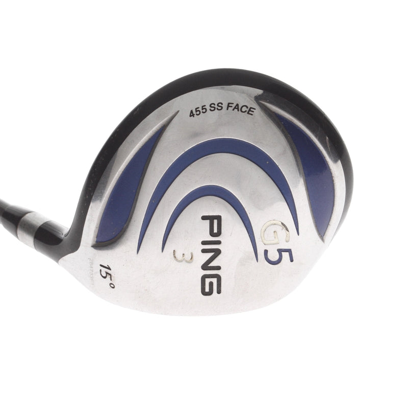 Ping G5 Graphite Mens Right Hand Fairway 3 Wood 15* Soft Regular - Ping TFC 100 F