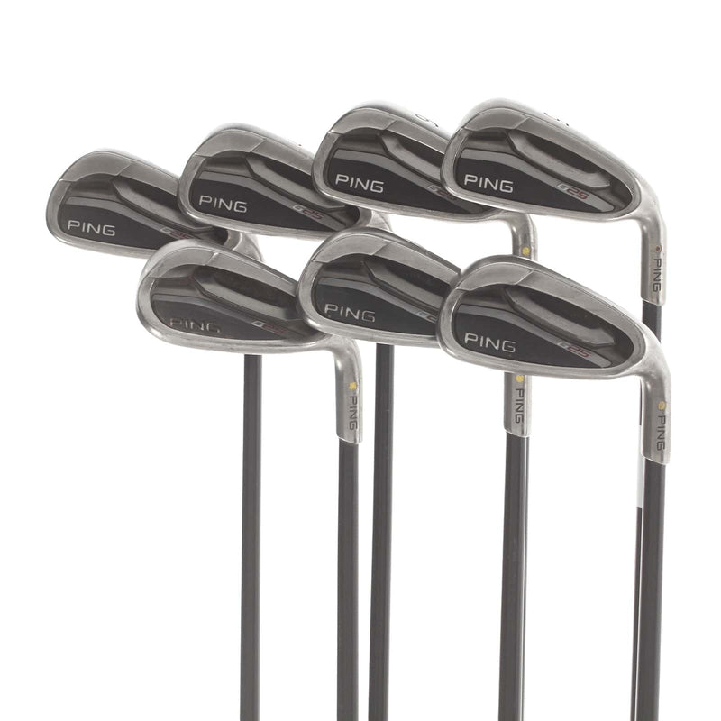 Ping G25 Graphite Mens Right Hand Irons 5-SW +0.5" Yellow Dot 1.5* Upright Regular - Ping TFC 189