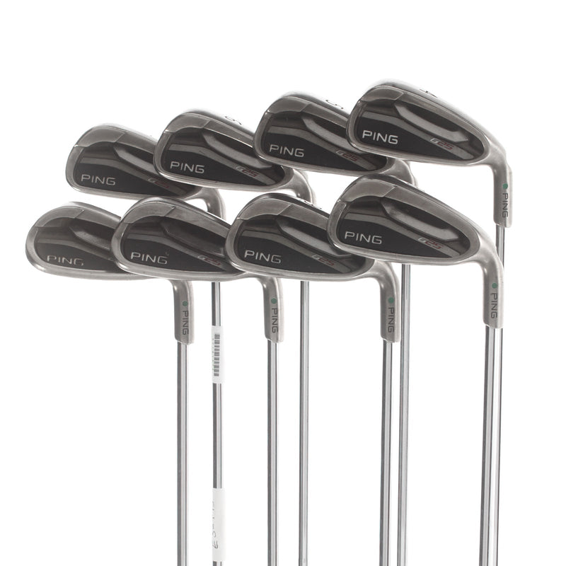 Ping G25 Steel Mens Right Hand Irons 4-SW Green Dot 2.25* Upright Regular - Ping CFS