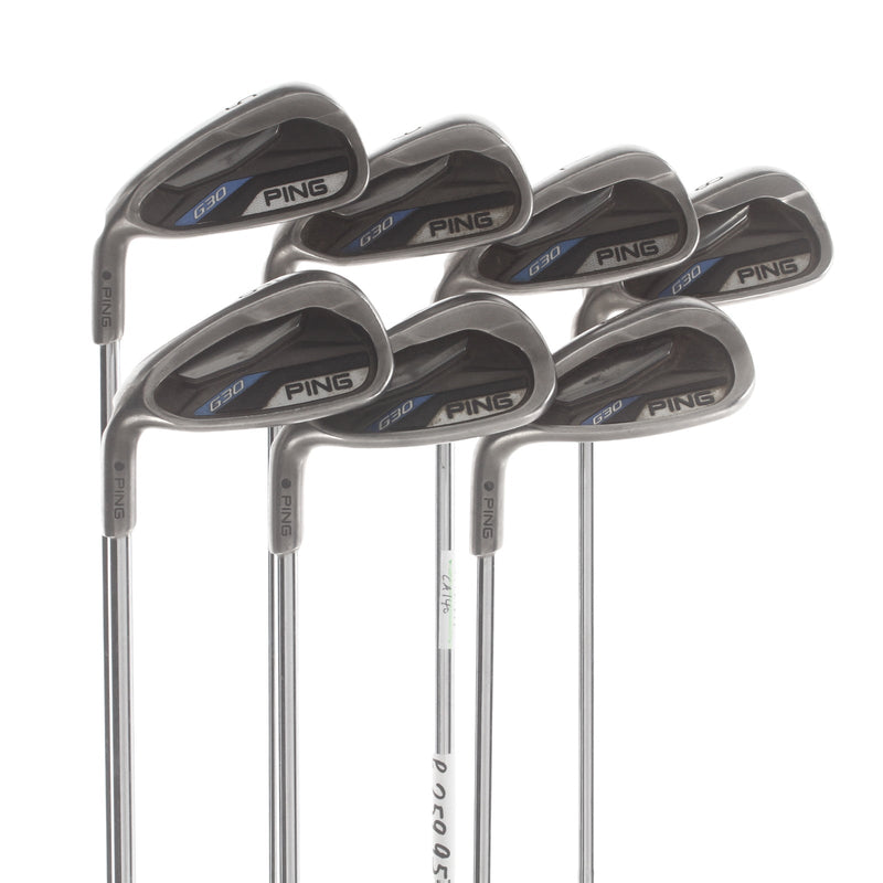 Ping G30 Steel Mens Left Hand Irons 5-SW Black Dot Regular - Ping CFS