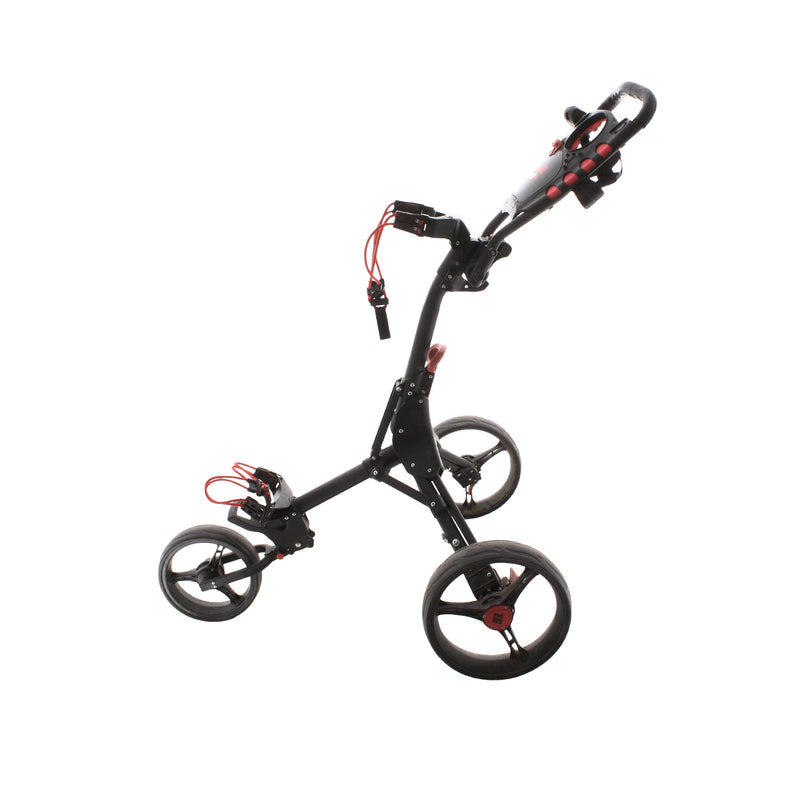Eze Glide Compact Plus 3-Wheel Push/Pull Trolley - Black/Red