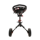 Eze Glide Compact Plus 3-Wheel Push/Pull Trolley - Black/Red