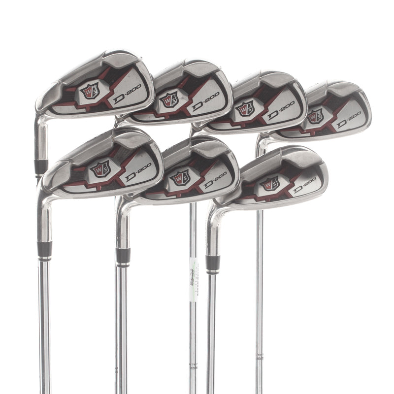 Wilson D100 Steel Mens Left Hand Irons 5-SW Uniflex - True Temper