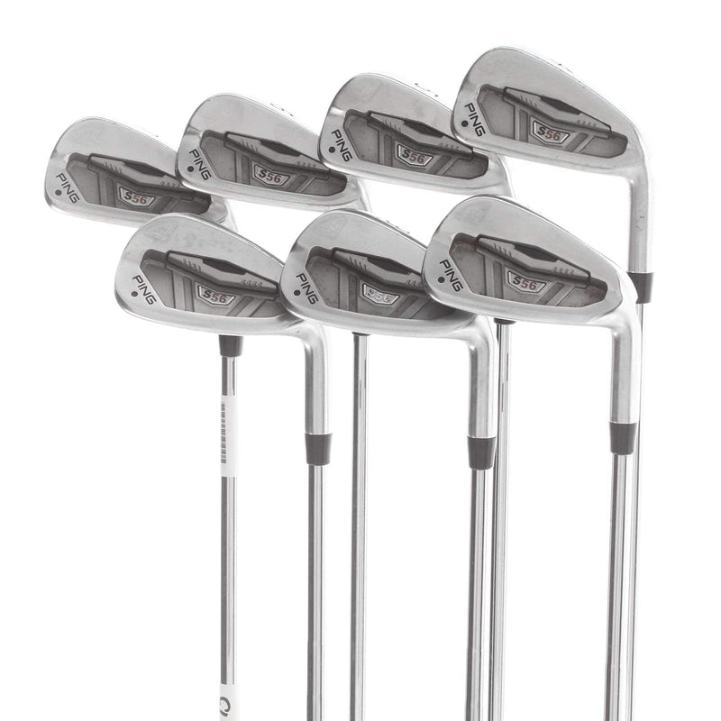 Ping S56 Steel Mens Right Hand Irons 4-PW Black Dot Regular - Ping