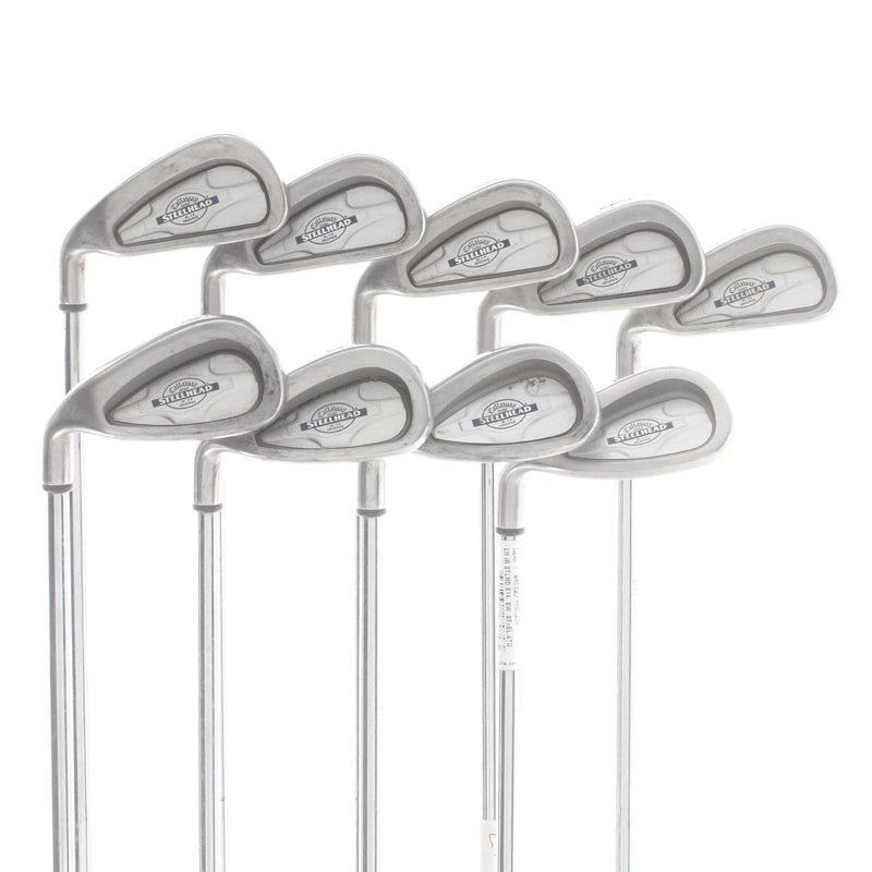 Callaway Steelhead X-14 Steel Mens Left Hand Irons 3-SW Stiff - Callaway