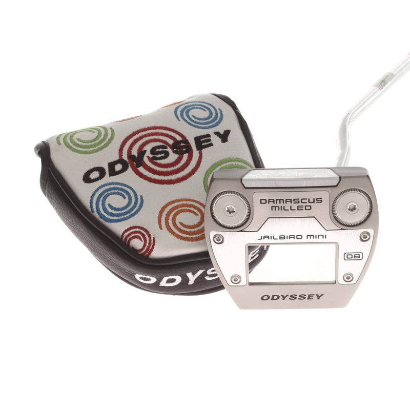 Odyssey Damascus Milled jailbird Mini DB Mens Right Hand Putter 35" Mallet - SuperStroke