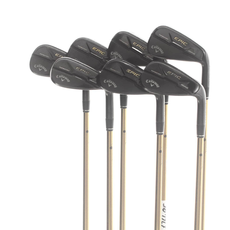 Callaway Epic Max Star Graphite Mens Right Hand Irons 7-SW+AW Regular - Attas Speed Series 50 R
