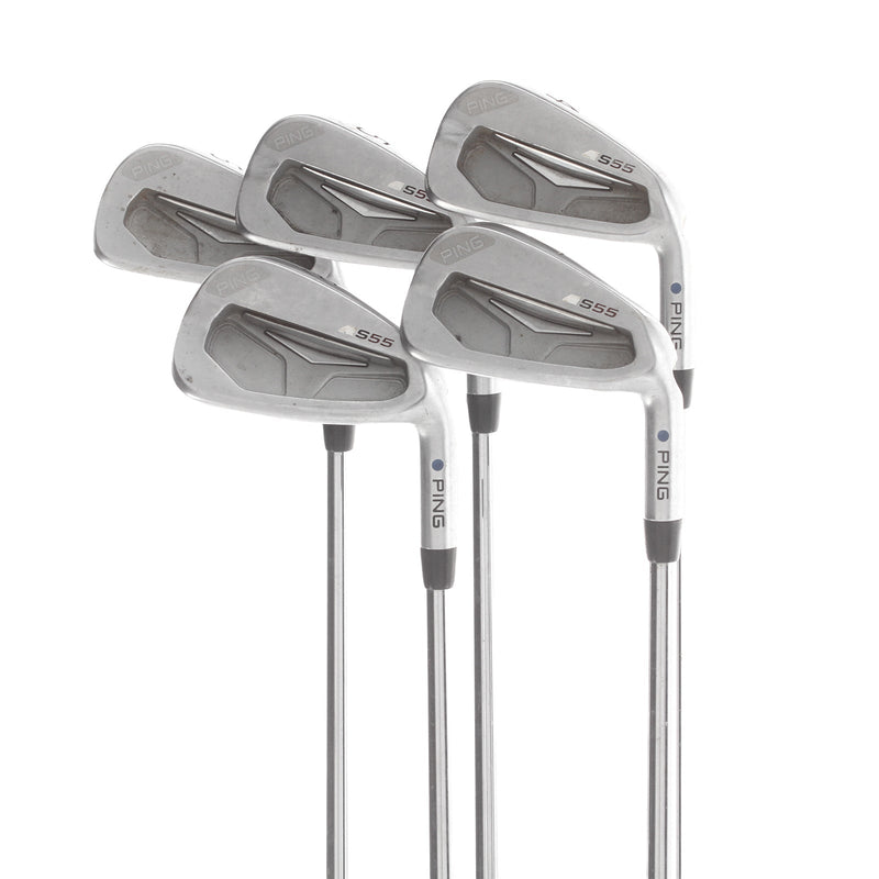 Ping S55 Steel Mens Right Hand Irons 4-8 Blue Dot 0.75* Upright Stiff - Project X Rifle 6.0