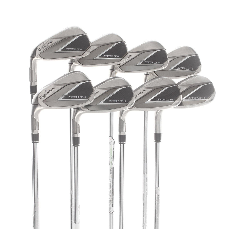 TaylorMade Stealth Steel Mens Left Hand Irons 5-SW+AW Regular - KBS Max MT 85