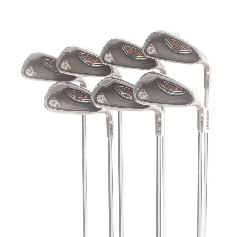 Ping G10 Steel Mens Right Hand Irons 4-PW White Dot 3* Upright Regular - Ping AWT