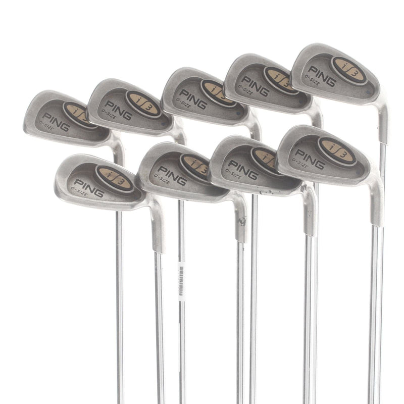 Ping i3 O-Size Steel Mens Right Hand Irons 3-SW Blue Dot 0.75* Upright Regular - Ping Kushin JZ