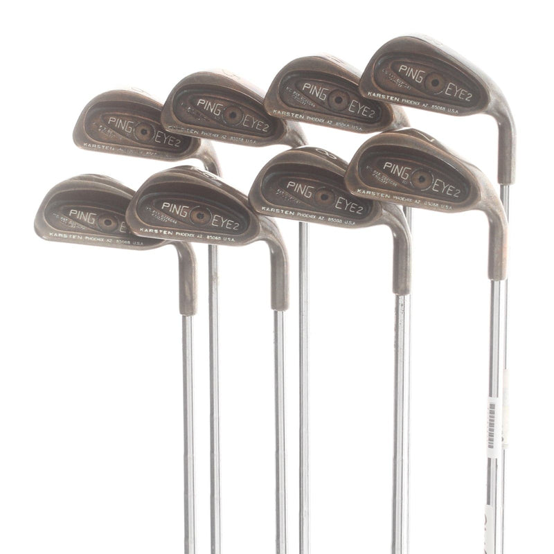 Ping Eye 2 BeCu Steel Mens Right Hand Irons 3-PW Black Dot Regular - Ping Karsten ZZ Lite